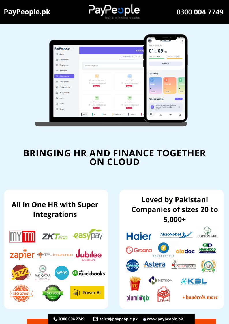 What are the tips to choose integrated Payroll software in Islamabad with HRMS?